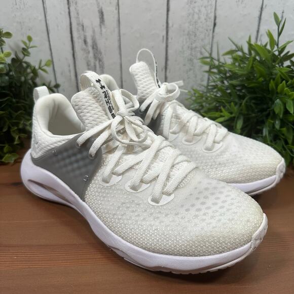 Under Armour Women's HOVR Rise 3 Cross Trainer White Shoes Size 6.5 - Picture 2 of 8
